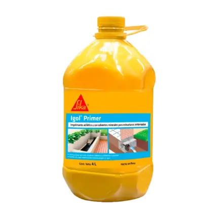 Sika Igol Primer 4L Sika imprimante asfáltico para preparación e impermeabilización de superficies