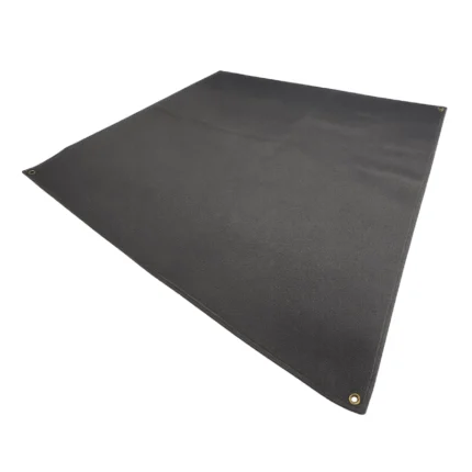 Manta ignífugo negra Fire Walt para protección contra chispas, calor y trabajos de soldadura industrial