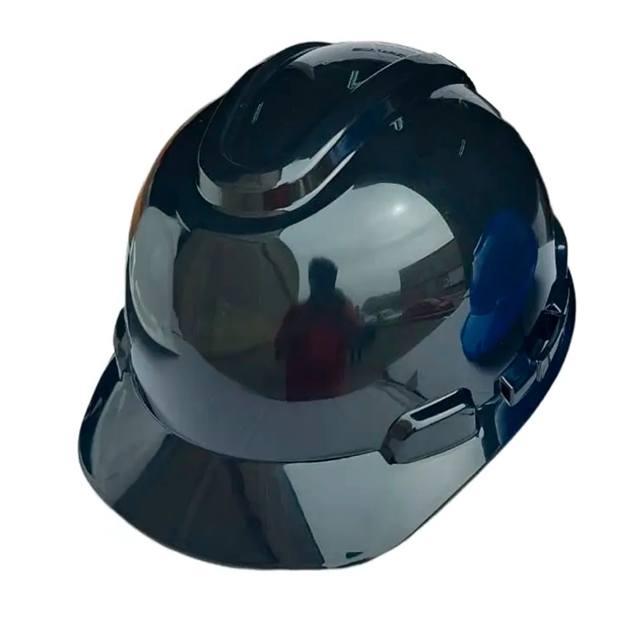 Casco de seguridad Stark negro marca Clute, tipo jockey con suspensión regulable y alta resistencia para trabajos industriales