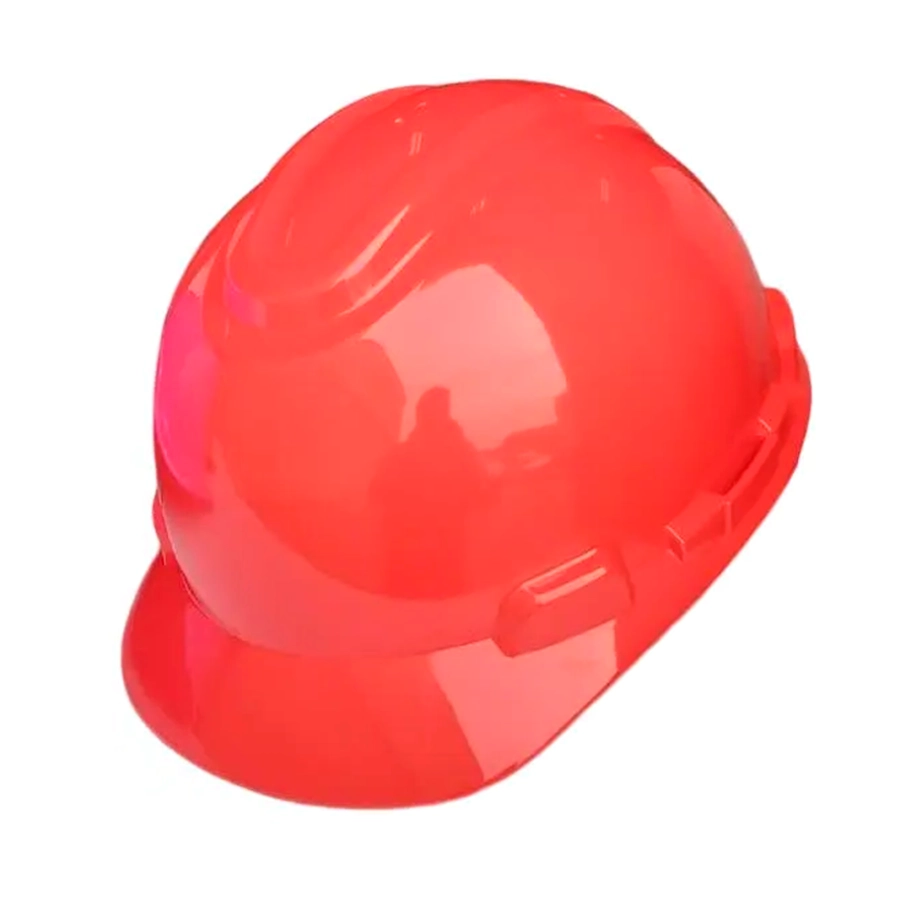Casco de seguridad Stark rojo marca Clute, tipo jockey con suspensión regulable y protección UV para construcción e industria