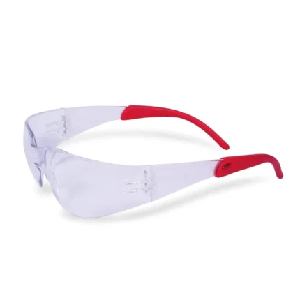 Lente V-Flex rojo Clute, gafas de seguridad con recubrimiento resistente y protección UV