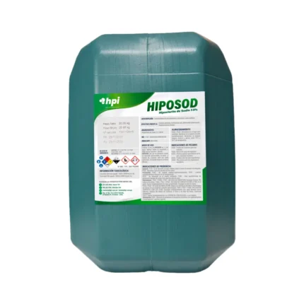 Hipoclorito de Sodio 7.5% Hiposod en envase de 20kg que desinfecta agua y superficies con mayor eficacia – Center Force
