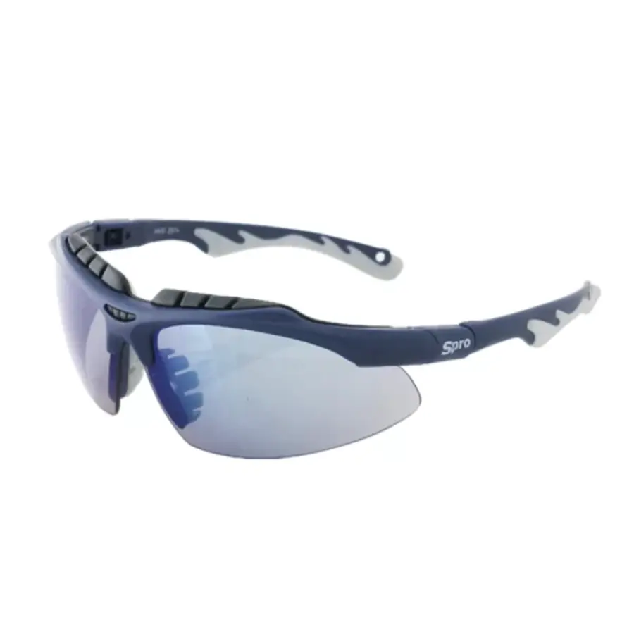 Lente Revo Azul Spro con mica espejada azul y protección UV, ideal para trabajos industriales y exteriores – Center Force