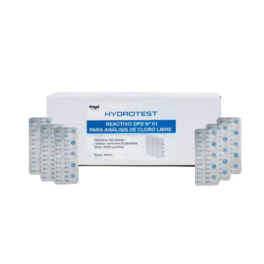 Reactivo DPD 1 Cloro Libre Hydrotest para análisis preciso de cloro libre en agua potable y piscinas – Center Force