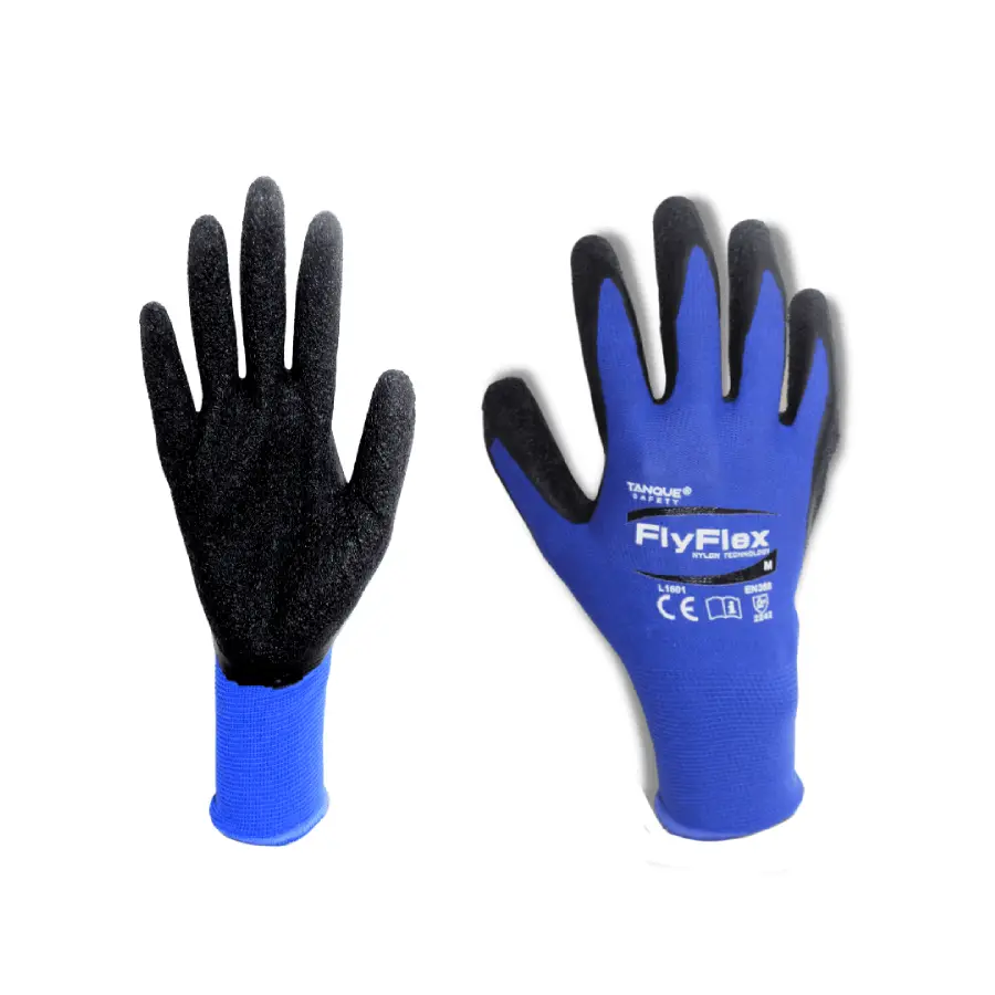 Guante Flyflex Azul Tanque de alta resistencia mecánica y agarre firme, ideal para trabajo industrial – Center Force