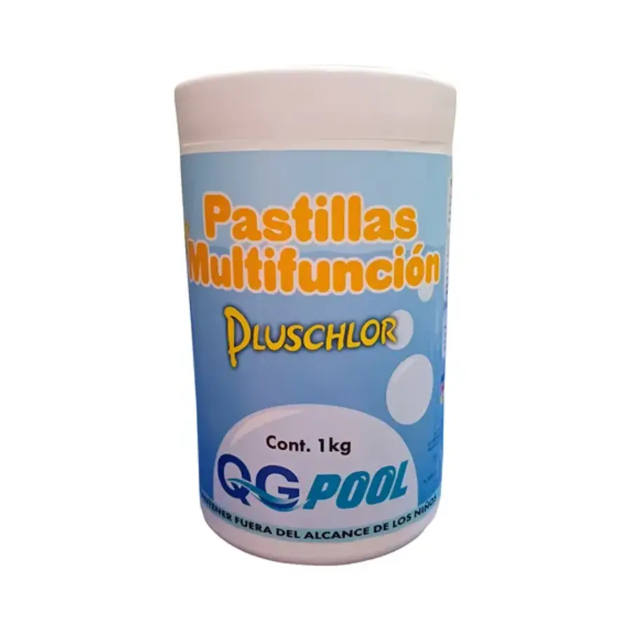 Pastillas Multifunción Pluschlor para desinfección, alguicida y clarificación del agua en piscinas – Center Force