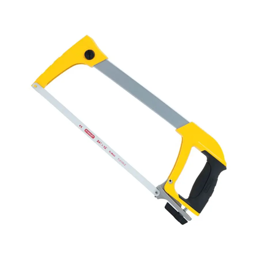 Arco de Segueta Alta Tensión Stanley, herramienta resistente para cortes precisos y firmes en metal.