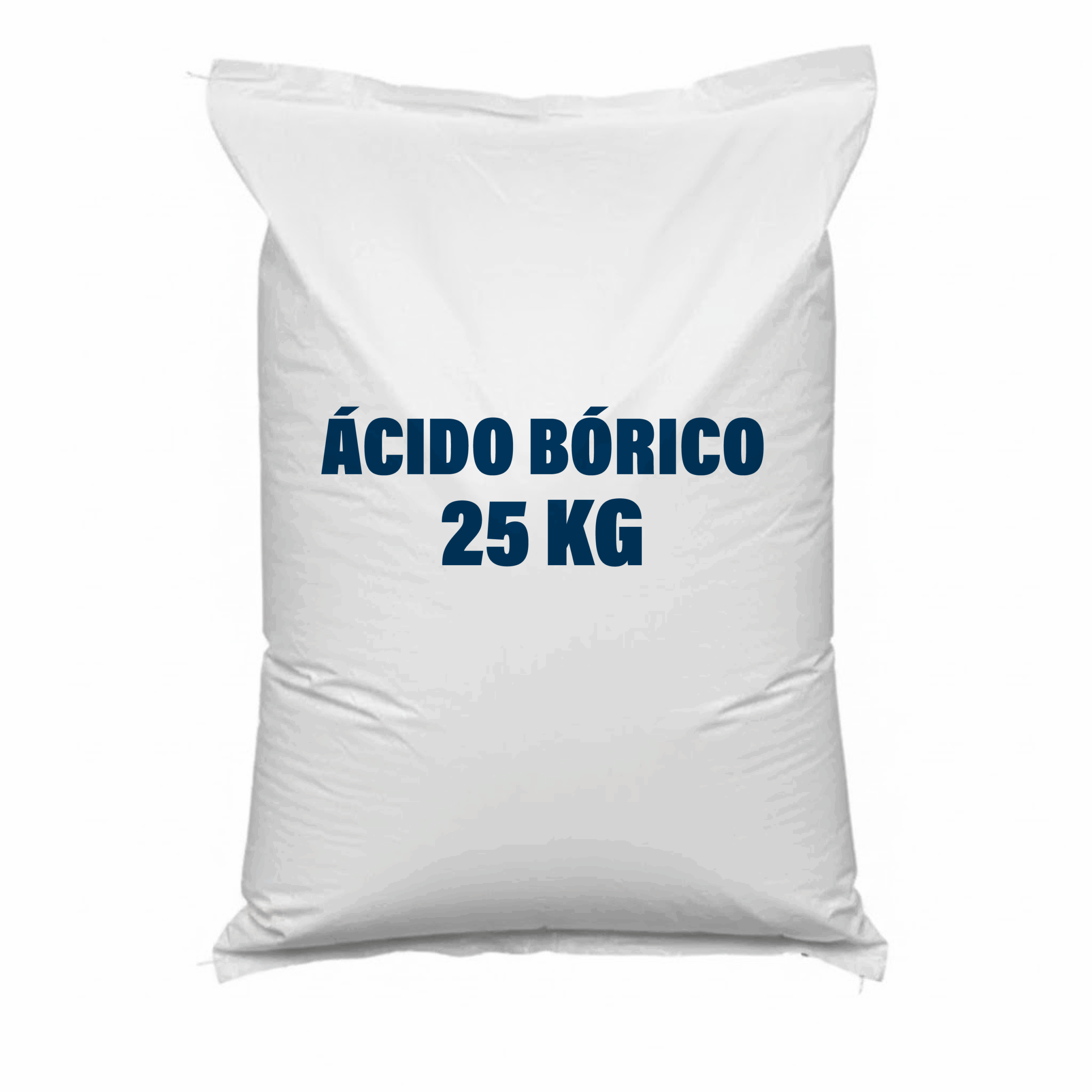 Ácido bórico importado 25 kg, producto químico industrial de alta pureza para uso técnico y profesional.