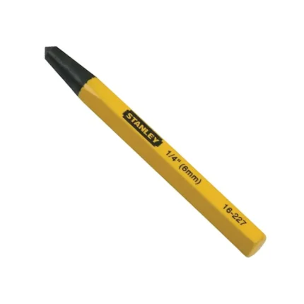 Centro puntos Stanley, resistente y preciso, diseñado para marcar puntos guía antes de perforar en metal y otras superficies – Center Force