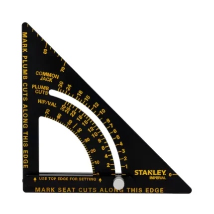 Escuadra de trazado ajustable Stanley, precisa y resistente, diseñada para marcar, medir y trazar ángulos con exactitud en carpintería y construcción – Center Force