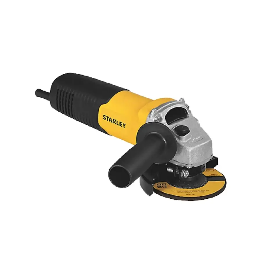 Esmeriladora angular Stanley 4 1/2”, herramienta compacta y potente para corte y desbaste preciso en metal y otros materiales.