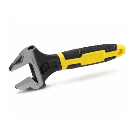 Llave ajustable Maxsteel Stanley de acero reforzado, ideal para ajustes precisos y trabajos mecánicos exigentes.
