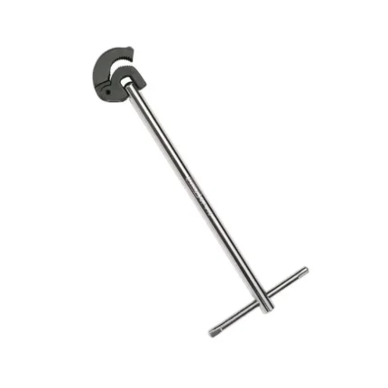 Llave de plomero Stanley, herramienta ajustable y resistente para trabajos de fontanería e instalaciones de tuberías.