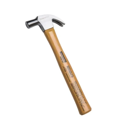 Martillo de uña pulida Tramontina, resistente y balanceado, diseñado para clavar y extraer clavos con precisión en trabajos de carpintería – Center Force