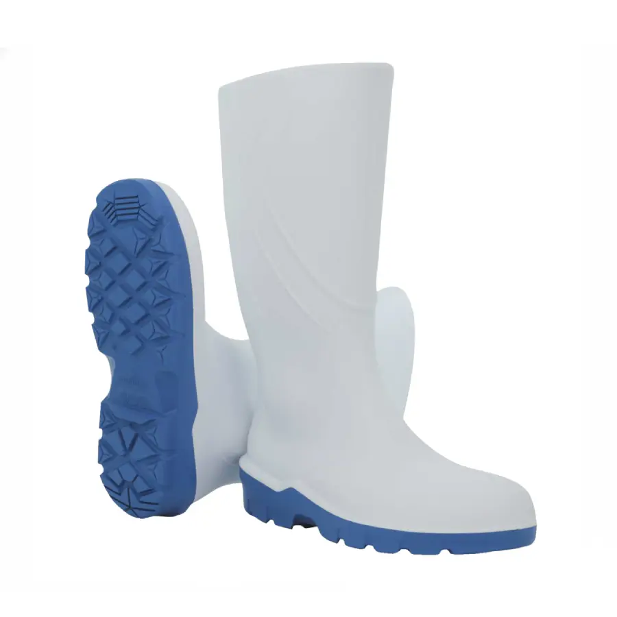 Bota de seguridad Aerofood S4 Delta Plus, calzado impermeable para industria alimentaria con puntera de seguridad y suela antideslizante.