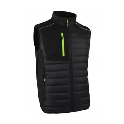 Chaleco brasero Coverguard de nylon micro-ripstop con acolchado térmico y detalles reflectantes, ideal para protección y abrigo en trabajos industriales.