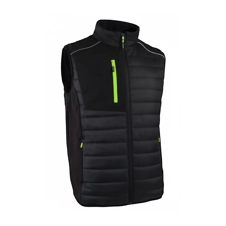 Chaleco brasero Coverguard de nylon micro-ripstop con acolchado térmico y detalles reflectantes, ideal para protección y abrigo en trabajos industriales.