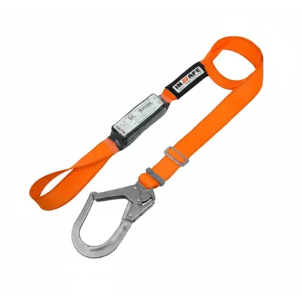 Eslinga sencilla INSAFE con absorbedor de energía y gancho de seguridad, equipo anticaídas para trabajos en altura.