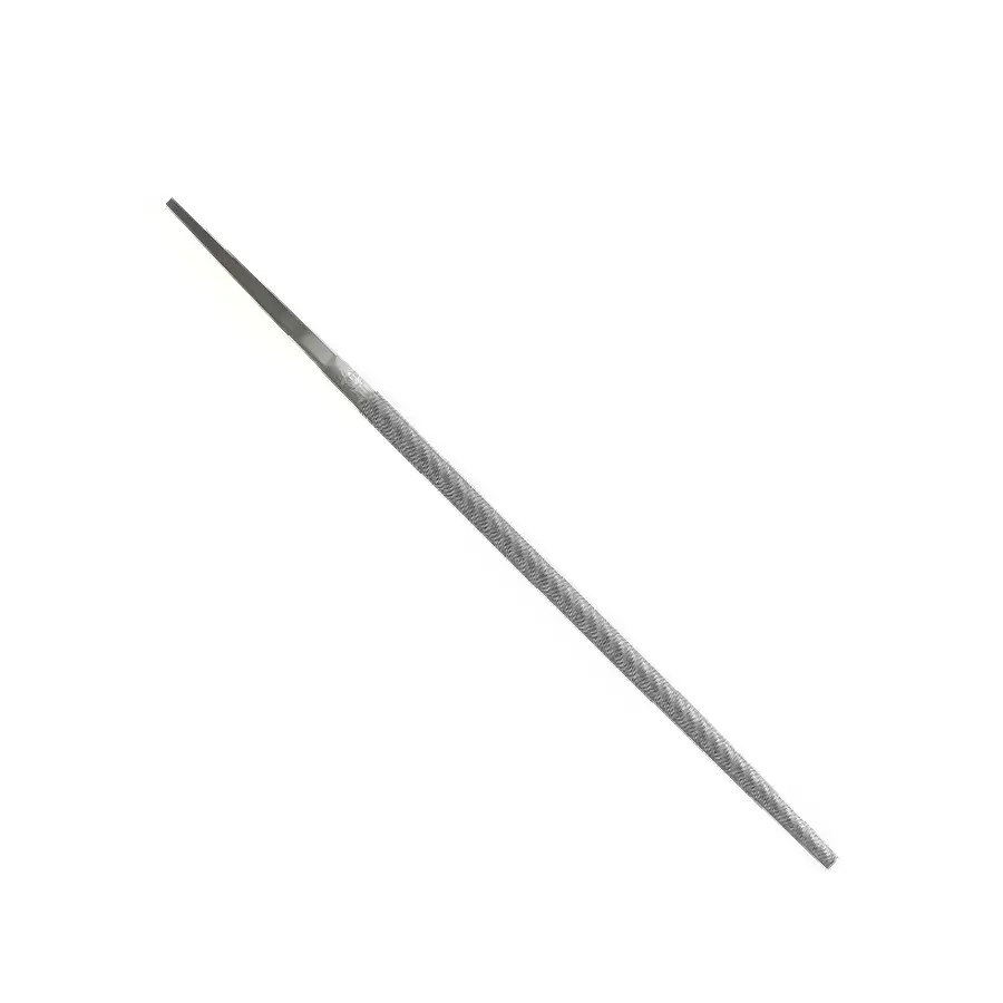 Lima redonda corte simple Stanley, herramienta manual ideal para desbaste y ajuste preciso en superficies curvas y orificios metálicos.