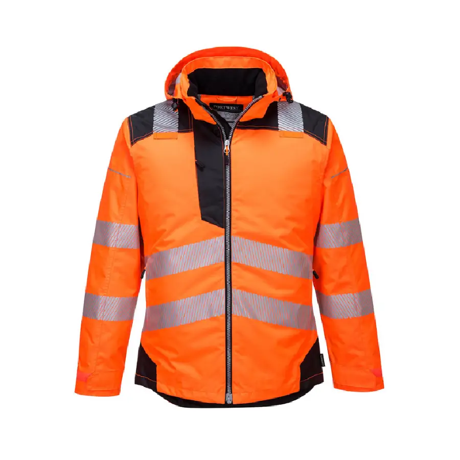 Casaca térmica de alta visibilidad T400 naranja Portwest para protección en climas fríos y trabajos de riesgo