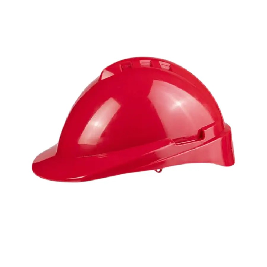 Casco Millenium Class rojo Libus para protección de la cabeza en trabajos industriales, construcción y minería