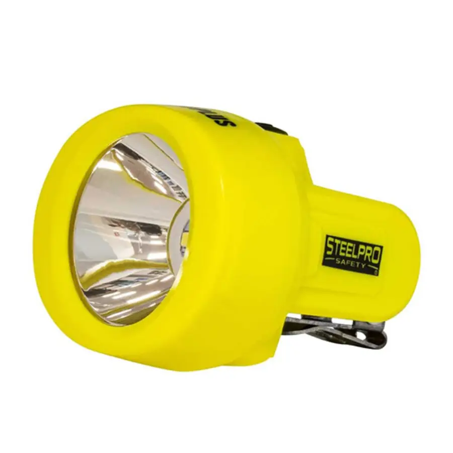 Lámpara minera KL 10000 Steelpro para iluminación de seguridad en minería, túneles y trabajos subterráneos
